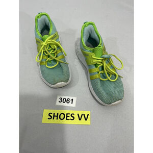 Girls Runslide Size Y2 Blue Green Mesh Lace Up Sneakers